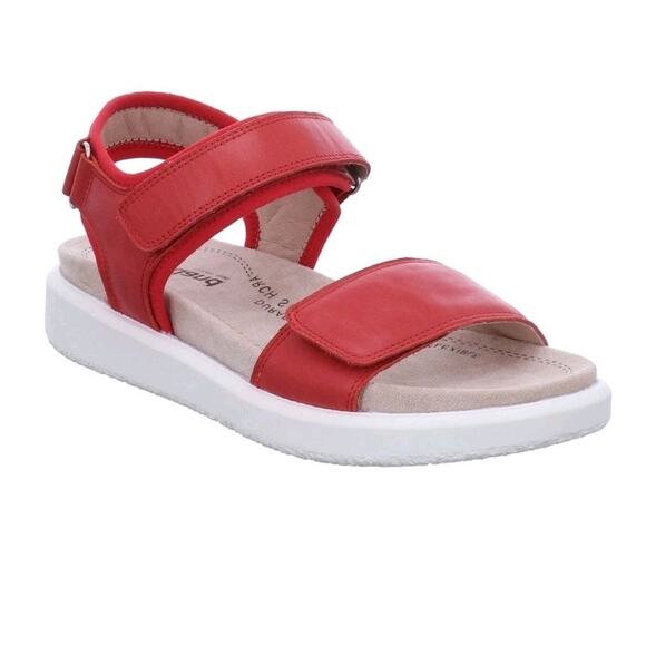 NEW~Romika Red ALBI 01 Leather ARCH SUPPORT Walking Sandals 37 US 6 -6.5 - Picture 1 of 14